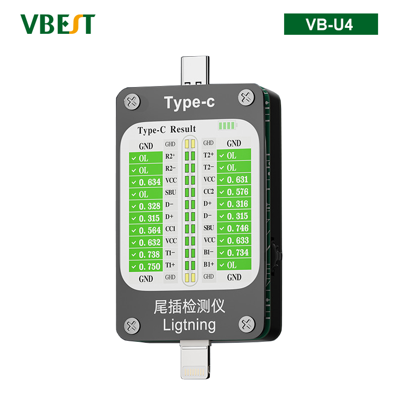 VB-U4 全自動(dòng)尾插檢測(cè)儀 免拆手機(jī)充電排線(xiàn)尾插測(cè)試儀 雙接口超長(zhǎng)待機(jī)智能測(cè)試蘋(píng)果安卓手機(jī)平板電腦